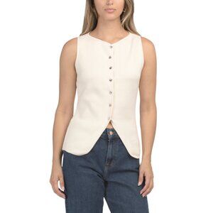 SONG OF STYLE Eggnog Solid Long Sweater Vest